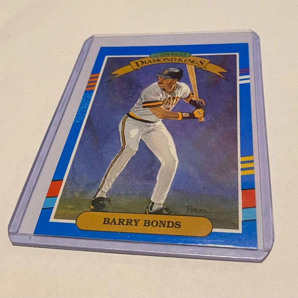 Barry Bonds 1990 ERROR Card Donruss Diamond Kings Vintage Collectible